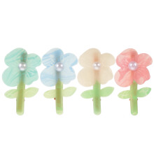Hair Clips Flower Hair Clamps Blue 4pcs