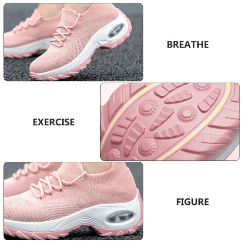 Paar Dicke Sohle Sneaker Für Damen 1