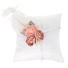 Hochzeitsringkissen Weiß Mit Blumen Ringhalter Für Hochzeitszubehör