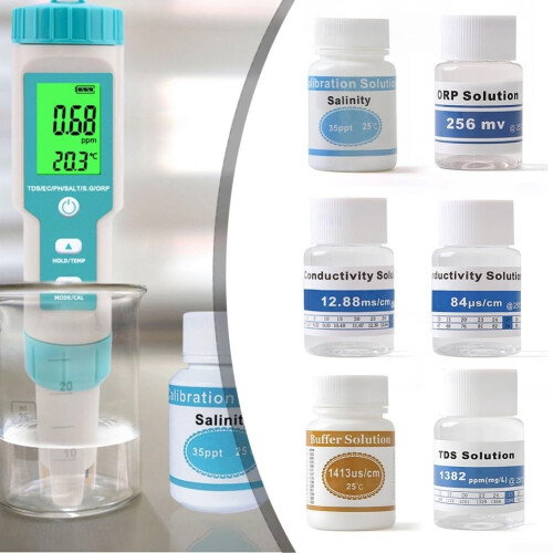 Calibration Solution 1382PPM Conductivity and pH Buffer, 25 mL, ORP 256 mV, 1413 us/cm 2