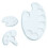 3Pcs White Silicone Palettes Molds Easy Demold Durable DIY Craft Tools 6