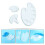 3Pcs White Silicone Palettes Molds Easy Demold Durable DIY Craft Tools 11