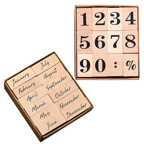 24St Delicate Maandstempels Voor Journal En Postdecoratie