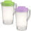 2Pcs Pitcher with Lid and Spout Green for Cold and Hot Drinks 9