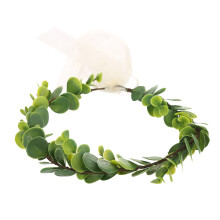 Ijlvolle Trouwkroon Van Doek En Natuurlijke Takken