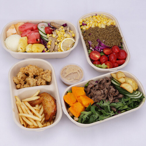 10Pcs Khaki Paper for Restaurant Takeaway 2