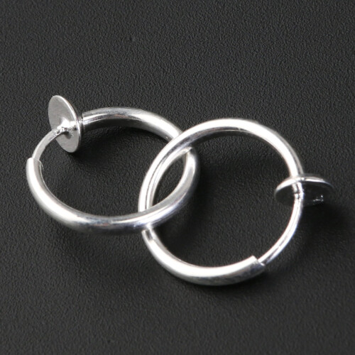 8 Teile Offene -Lippen-Ohrstecker Ring Körperschmuck Silber 1