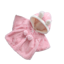 Warmes Baby Plüschfell Cape Für Körpergröße 90-100 Cm Pink