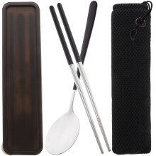 1Set Lunch Bestekset Met Opbergtas Voor