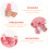 2Pcs Baby Training Tableware Pink Silicone Fork and Spoon Set for Kids 11