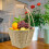 Handgewebter Bambuskorb Mit Griff Eiablage Obstkorb Picknickkorb 6