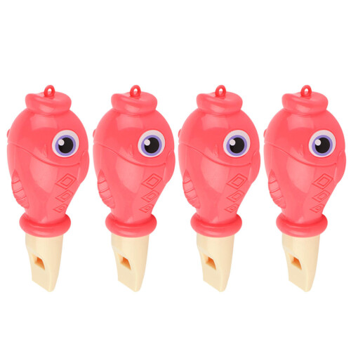 4Pcs Funny Kid Whistle Red Play Toy with Attractive Fish Pattern 1
