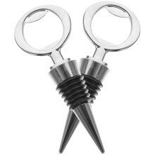 2Stk Weinverschlüsse Mit Flaschenöffner Für Partyflaschen