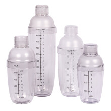 4Stk. Transparenter Kunststoff Cocktailshaker Mit