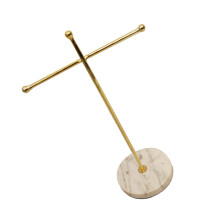 Schmuckdisplay Metall Weiß Cross-Form Ohrringständer Organizer