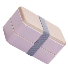 1,2 L Nordic Art Kunststoff Bento Box Zweilagig (Pink)