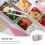 1 Boîte Repas Double Compartiments Rose En PP Design 8