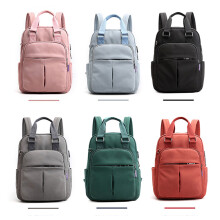 Casual Rucksack Mit USB-Anschluss Hochkapazitiv Für Laptop Hellrosa