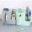 Simple Desktop Organizer Kunststoff Taschentuchboxhalter Hellblau 7