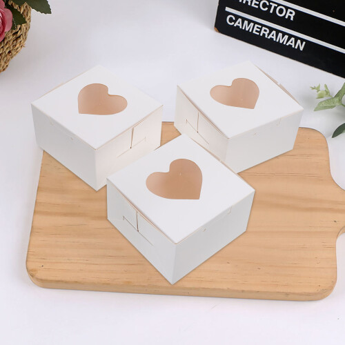 20Stück Kuchenverpackungsboxen Mit Durchsichtigem 2