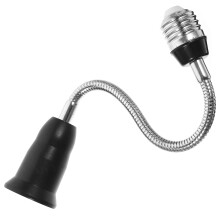 Lampenfassung Verlängerung E27 Adapter Silber 360 Drehbar Pbt