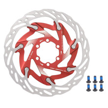 Central Locking Bike Brake Rotors 160mm Centerlock Hydraulic Disc Rotor Replacement Mountain Bike Red