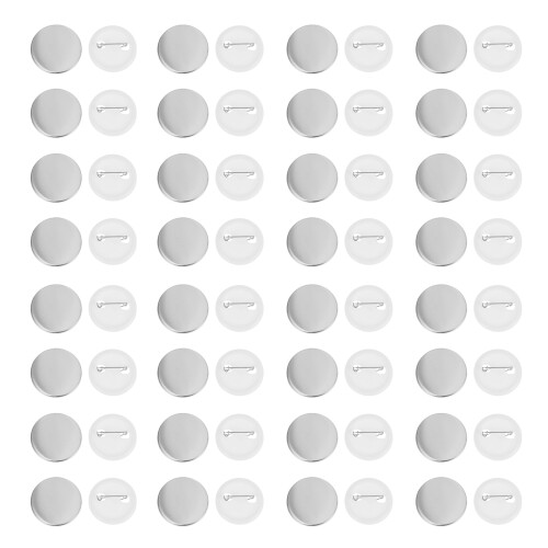 100Sets white Button Badge Kunststof Voor Creatieve DIY 1