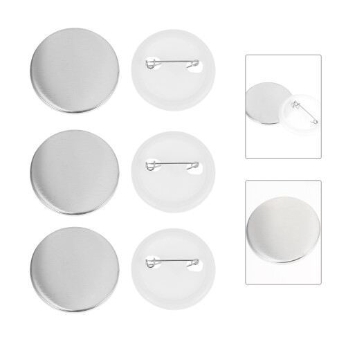 100Sets white Button Badge Kunststof Voor Creatieve DIY 2