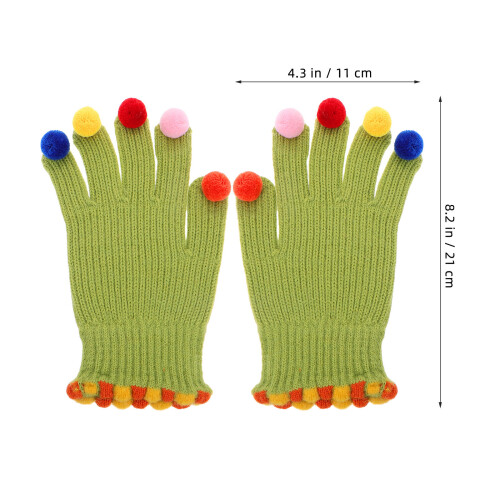 1 Paar Damen Gestrickte Fäustlinge Für Wetter 1