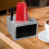 Bartheke Pappbecherhalter Holz Kreidetafel Becherspender 5