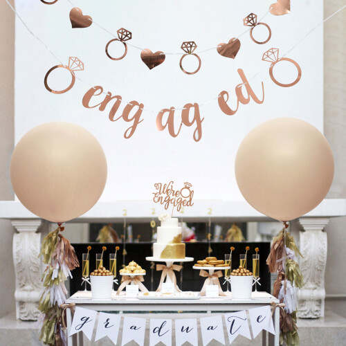 2 Sets Verlobungs Kuchen Plugins Und Party Banner 2