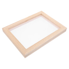 1Set Holz Doppelter DIY Papierrahmen Bunter Bastelrahmen Für Kinder
