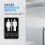 Unisex Toiletten Schild Mit Blindenschrift Selbstklebend 6