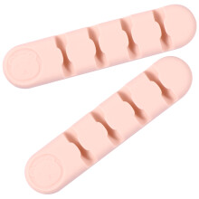 2Stk. Schreibtisch Kabelmanagement Silikon Selbstklebend Pink