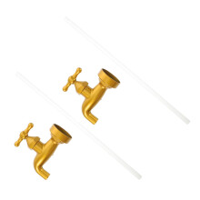 2Stk Wasserfluss Ornament DIY Zubehör Tischbrunnen