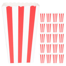 50Stk Einweg Popcorn Eimer Gestreifte Papier Boxen Für Snacks