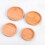 6Pcs Bamboo Serving Plates Khaki Round Coasters Stackable for Cups 11