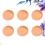 6Pcs Bamboo Serving Plates Khaki Round Coasters Stackable for Cups 8