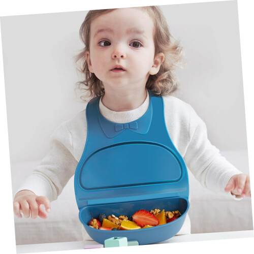 Versatile Silicone Bib Toddler Feeding Apron Adjustable Snaps Easy Clean Reusable 2
