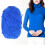 50G Milch Baumwolle Chunky Garn Für Pullover Mützen Schals Blau 2