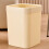 Khaki Small Garbage Bin Plastic Desk Wastebasket for Women 6