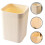 Khaki Small Garbage Bin Plastic Desk Wastebasket for Women 4