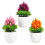 3Pcs Plastic Simulation Potted Plants Assorted Color Decorative Bonsai 2