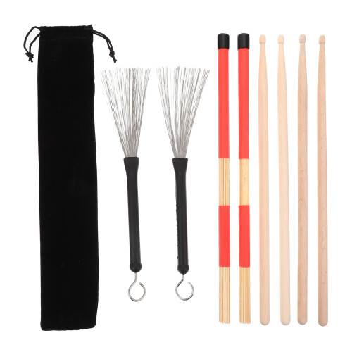 1 Set Drumsticks Schlagzeugbesen Aus Draht Mit 1