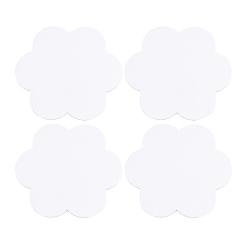 4 Mal- Platten Blumenform Baumwolle