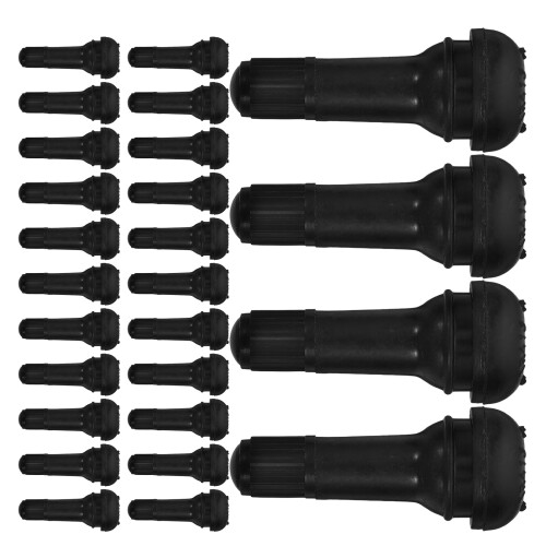 200 TR-413 Gummikappen Ventile Reifenventile Auto (Schwarz)