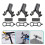 3Sets Lichtgewicht Fietslicht Beugel Met Antislip Silicones 3