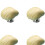 4Pcs Durable Yellow Ceramic Cabinet Drawer Knobs Pull Handles 8
