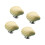 4Pcs Durable Yellow Ceramic Cabinet Drawer Knobs Pull Handles 3