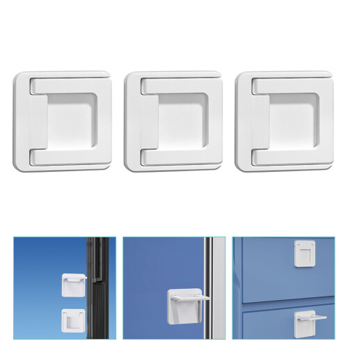 3Pcs Sliding Door Lock White ABS Child Safety Window Security Lock 2